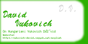 david vukovich business card